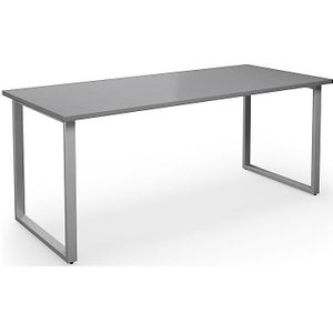 Multifunctionele tafel DUO-O, recht blad, b x d = 1800 x 800 mm, lichtgrijs, zilverkleurig
