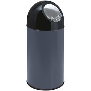 Push-vuilnisbak, inhoud 40 l, grijs