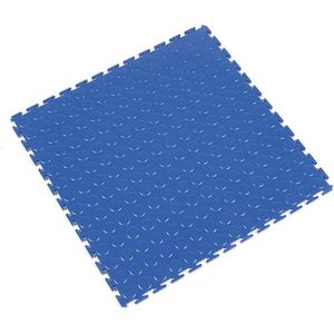 COBA PVC-vloertegels Tough-Lock, met noppen op het oppervlak, VE = 8 stuks, blauw