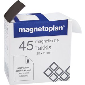 magnetoplan Zelfklevende hoeken, magnetisch, l x b = 30 x 20 mm, in een dispenser, VE = 450 stuks