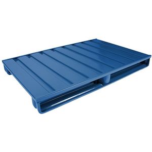 Heson Vlakke pallet van staal, l x b = 1200 x 1000 mm, draagvermogen 1500 kg, gentiaanblauw, vanaf 10 stuks