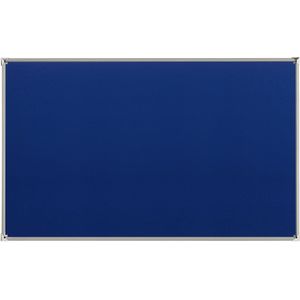 eurokraft pro Prikbord met aluminium frame, textielbekleding, blauw, b x h = 1800 x 1200 mm