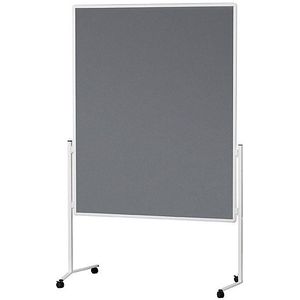 magnetoplan Presentatiebord, witte lijst, eendelig, vilt, grijs