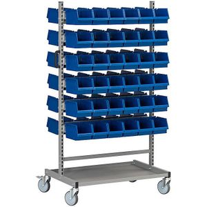 Gereedschaps- en bijzetwagen, met 12 boxrails, l x b x h = 925 x 610 x 1650 mm