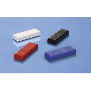 MAUL Rechthoekige magneten, VE = 60 stuks, l x b = 53 x 18 mm, hechtkracht 1 kg, kleurrijk gesorteerd, wit, rood, blauw, zwart