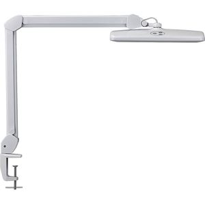 MAUL LED-werkplaatslamp MAULintro, dimbaar, 360° draaibaar, met klemvoet, wit