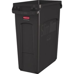 Rubbermaid Verzamelaar voor kringloopmateriaal/afvalbak SLIM JIM®, volume 60 l, met ventilatiekanalen, bruin, vanaf 10 stuks