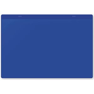 Documenthoezen met ophanglussen, A4 liggend, VE = 50 stuks, blauw