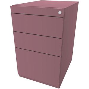 BISLEY Staand ladeblok Note™, met 2 universele laden, 1 hangmappenlade, zonder top, diepte 565 mm, roze