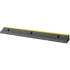 Boplan Wielstop, weerbestendig, geel / zwart, l x b x h = 1000 x 140 x 75 mm