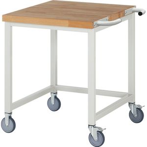 eurokraft pro Verrijdbare werkbank Serie 8000, stellingbouw, open onderstel, b x d = 750 x 900 mm