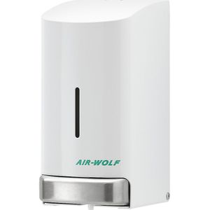 AIR-WOLF Roestvast stalen zeepdispenser, inhoud 0,8 l, met witte coating