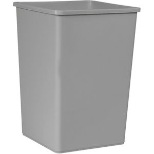 Rubbermaid Afvalbak voor kringloopmateriaal UNTOUCHABLE®, inhoud 132 l, vierkant, grijs