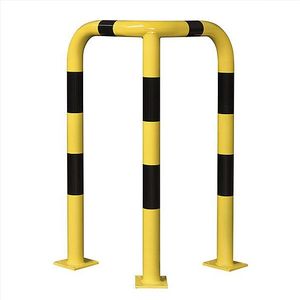 Beschermhoek, Ø 76 mm, voor binnen, hoogte 1200 mm, geel/zwart