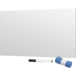 Whiteboard, zonder frame, geëmailleerd staal, wit, b x h x d = 1480 x 980 x 7 mm, met toebehoren