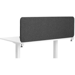 Akoestische bureauscheidingswand Softline Salsa, boven gemonteerd, hoogte 450 mm, textiel, breedte 800 mm, donkergrijs