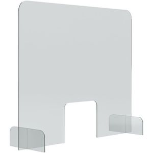 magnetoplan Balie- en tafelstandaard, acrylglas, transparant, 5 mm dik, h x b x d = 670 x 845 x 240 mm