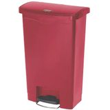 Rubbermaid Afvalbak voor pedaalemmer SLIM JIM®, inhoud 50 l, b x h x d = 456 x 719 x 292 mm, rood