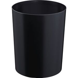 ZWINGO Zelfdovende prullenbak met aluminium inzet, inhoud 13 l, Ø 245 mm, zwart