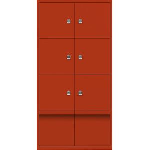 BISLEY LateralFile™ Lodge, met 6 lockers en 2 laden, hoogte per 375 mm, sevilla