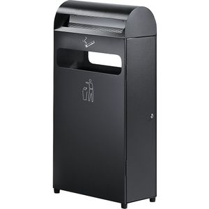 Combi-asbak, inhoud 48 l, b x h x d = 480 x 990 x 250 mm, antracietgrijs