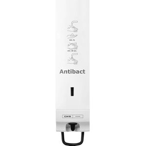 CWS ParadiseLine-zeepschuimdispenser Antibact Slim, inhoud 0,5 l, met peilglas en cilinderslot, h x b x d = 329 x 81 x 110 mm