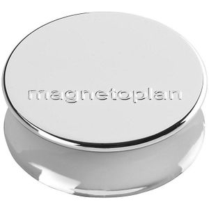 magnetoplan Ergonomische magneet, Ø 34 mm, VE = 50 stuks, zilverkleurig