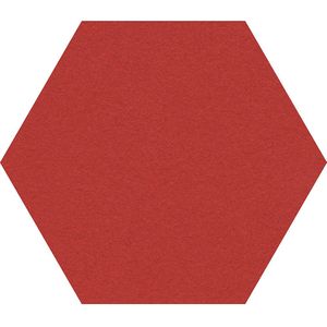 Chameleon Design prikbord zeshoekig, kurk, b x h = 600 x 600 mm, rood
