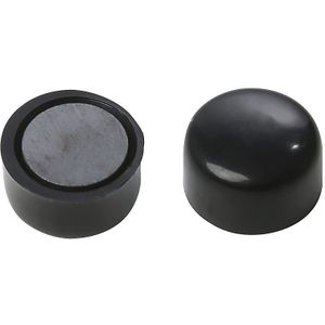 eurokraft basic Ronde magneet, kunststof, Ø 10 mm, VE = 60 stuks, zwart