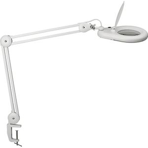 MAUL LED-loeplamp MAULviso, armlengte 410 mm, met tafelklem, wit