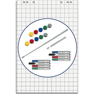 MAUL Starter-set, voor flip-over, blok, markers, magneten en pennen