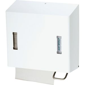 AIR-WOLF Zeep- en handdoekdispenser voor papieren handdoeken, inhoud 1,2 l, met witte coating