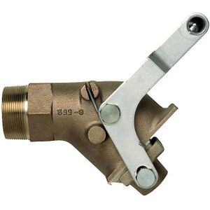 Veiligheidstapkraan, messing, zelfsluitend zonder vlamscherm, schroefdraad 2'', VE = 1 stuk