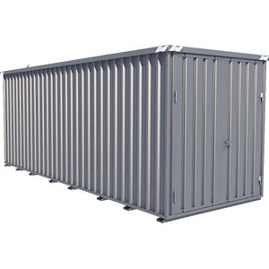 Opslagcontainer, 2 vleugeldeuren, uitwendige b x h x d = 2300 x 2400 x 6100 mm
