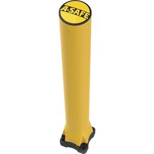 A-SAFE Beschermpaal Monoplex, polyurethaan, geel, h x Ø = 1135 x 130 mm