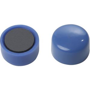 eurokraft basic Ronde magneet, kunststof, Ø 10 mm, VE = 60 stuks, blauw