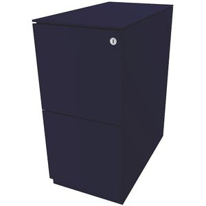 BISLEY Verrijdbaar ladeblok Note™, met 2 hangmappenladen, h x b = 652 x 300 mm, met top, oxfordblauw