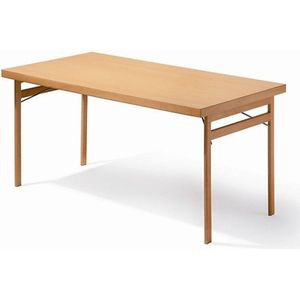 Inklapbare tafel, frame van massief beukenhout, b x d = 1200 x 800 mm, laminaatblad