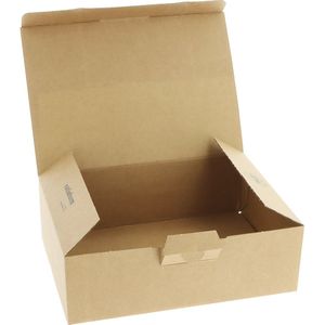 ratioform flow Flashbox, bruin, inwendige afmetingen 320 x 240 x 80 mm, VE = 20 stuks, vanaf 5 VE