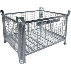 Heson Stapelbak met plaatstalen bodem, l x b = 1200 x 800 mm, verzinkt