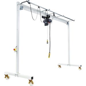 Vetter Stalen portaalkraan PA, elektrische kettingtakel en elektrische loopkat, hefvermogen 1600 kg, inwendige breedte 3000 mm