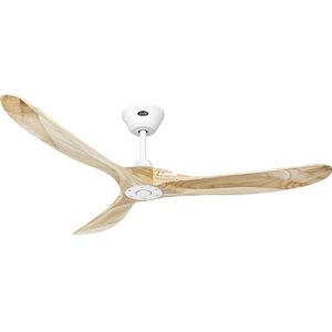 Plafondventilator ECO GENUINO, propellerblad-Ø 1520 mm, naturel / matwit