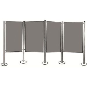 magnetoplan Presentatiewandset, vilt, grijs, 4 prikborden, 5 kolommen
