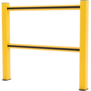 Boplan Veiligheidsreling Flex Impact® HD Light, gele palen - geel/zwart gestreept, breedte 1250 mm