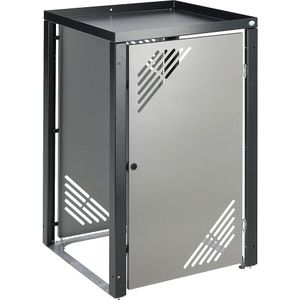 VAR Vuilniston met plantendeksel, afsluitbaar, aanbouwelement, gecoat