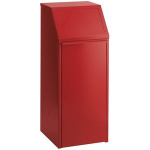 Verzamelaar voor kringloopmateriaal plaatstaal, inhoud 70 l, b x h x d = 408 x 1007 x 405 mm, rood