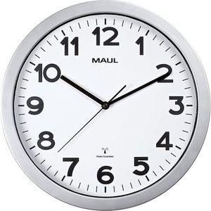 MAUL Wandklok MAULstep, kunststof, zendergestuurd uurwerk, Ø 350 mm