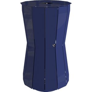 Afvalbak voor buiten, inhoud 80 l, h x b x d = 950 x 550 x 550 mm, kobaltblauw