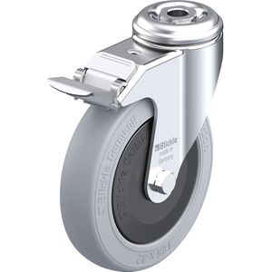 Blickle Apparaten-zwenkwiel LKRA-POES-FI-SG, draagvermogen 120 kg, wiel-Ø 125 mm, bouwhoogte 158 mm