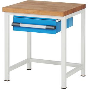 eurokraft pro Werkbank, stellingbouw serie 8000, 1 lade 150 mm, b x d = 750 x 700 mm